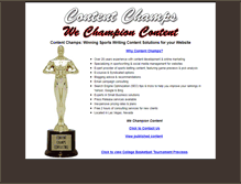 Tablet Screenshot of contentchamps.com